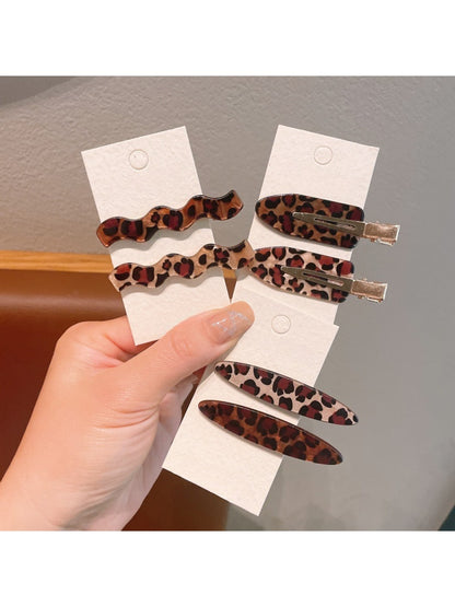 Beau - Leopard Print Oval Duckbill Women's Hair Clip