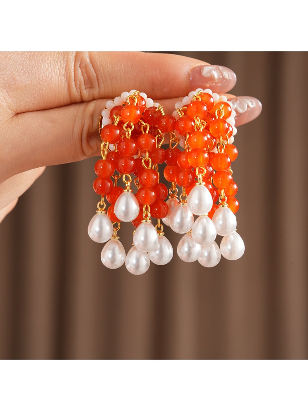 Earedge - Vintage Geometric Tassel Stud Earrings