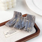 Beau - Glossy Marbled Acetate M Shape Claw Clip