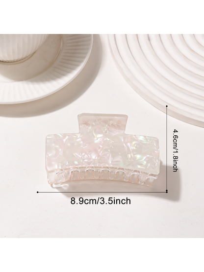 Beau - Iridescent Textured Square Claw Hair Clip