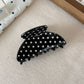 Beau - Polka Dot Fan Shape Acetate Claw Clip