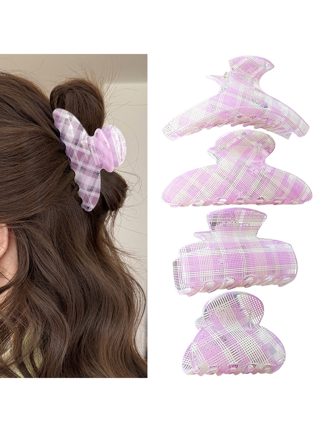Beau - Geometric Acetate Fiber Alloy Claw Hair Clip