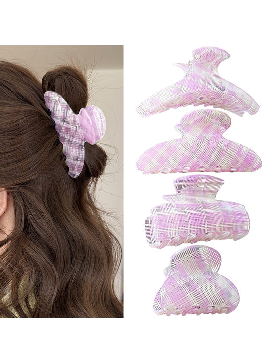 Beau - Geometric Acetate Fiber Alloy Claw Hair Clip
