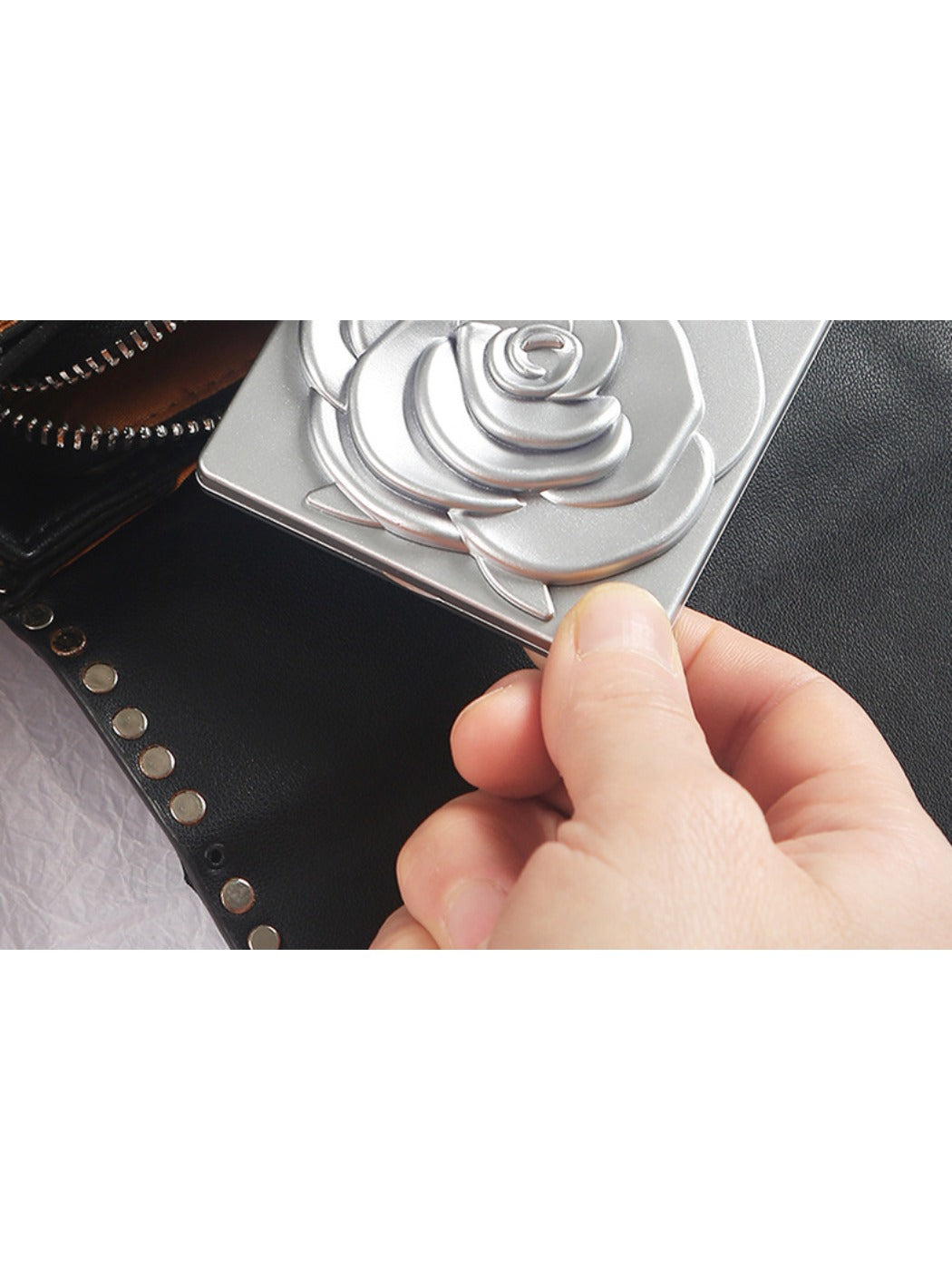 Mirroray - Solid Color Floral Vanity Mirror