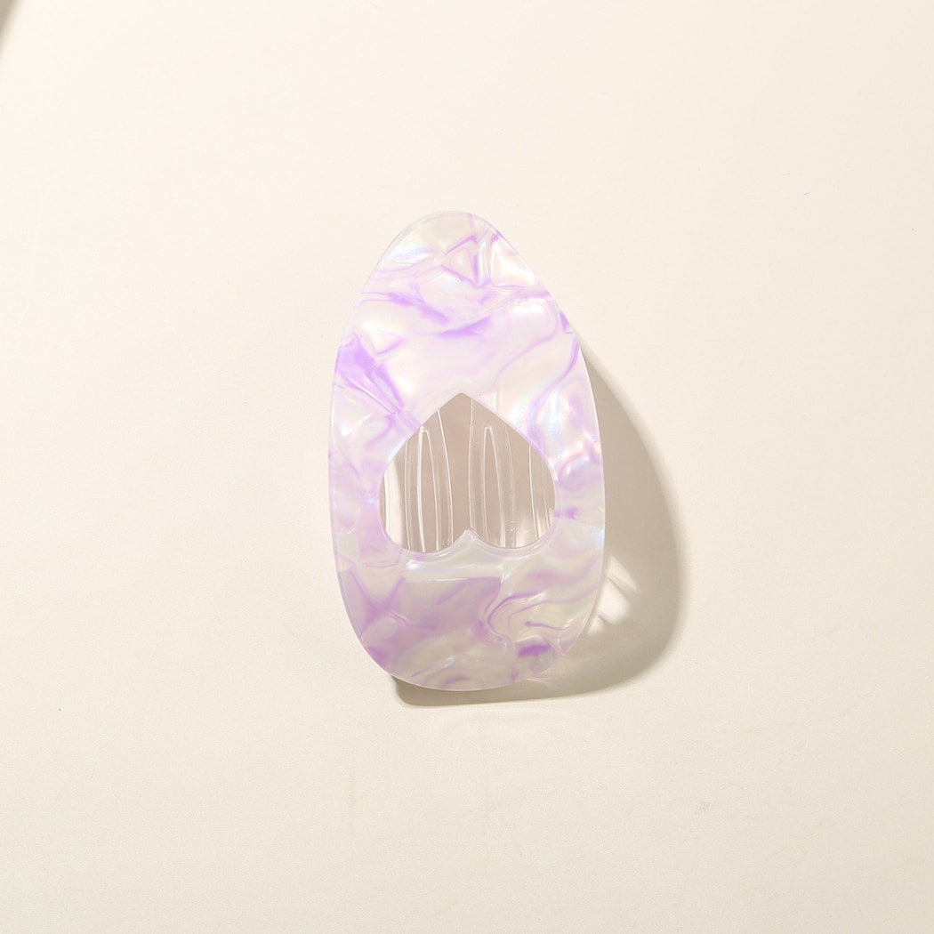 Beau - Acetate Heart Cutout Flat Profile Hair Clip