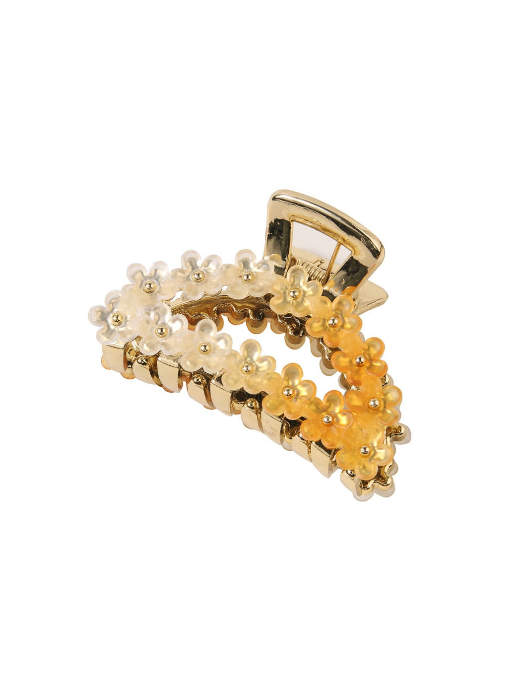 Beau - Half Round Openwork Flower Claw Clip