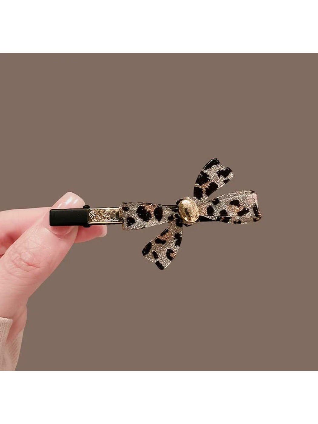 Beau - Leopard Printed Bow Hair Clip