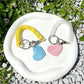 Keypus - Acrylic Spring Cord Heart and Star Keychain