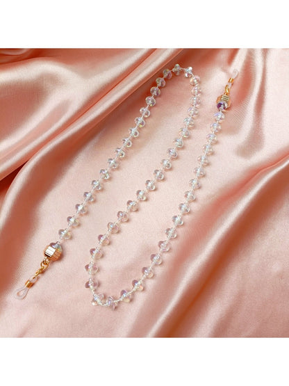 Velra - Minimalist Clear Beaded Eyeglass Strap