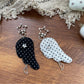Keypus - Retro Angel Wing Fabric Charm Alloy Keychain