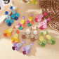 Earedge chic color block raffia drop earrings with beige and black sections on white background