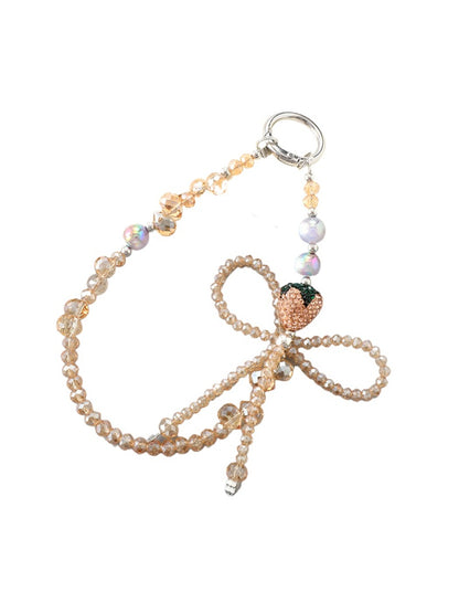 Keypus - Sparkling Strawberry Bow Keychain