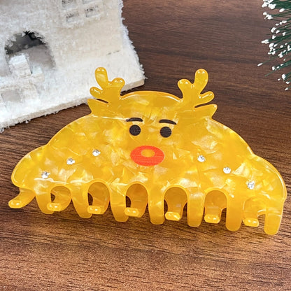 Beau - Glossy Christmas Style Snowman Claw Clip