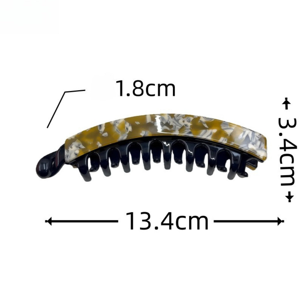 Beau - Curved Mottled Banana Hair Clip