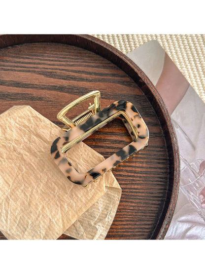 Beau - Square Hollow Acetate Alloy Claw Clip