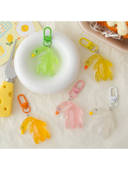Keypus - Cute Solid Color Roast Duck Shaped Keychain