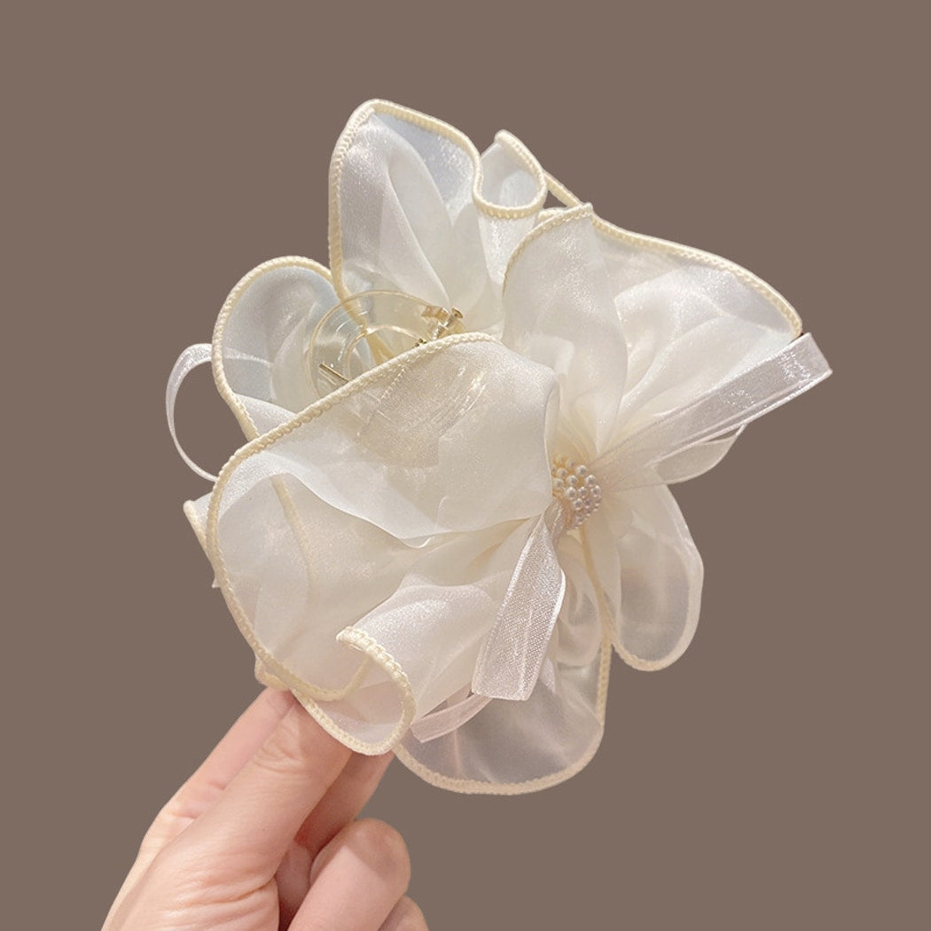 Beau - Decorative Organza Bow Hair Claw Clip