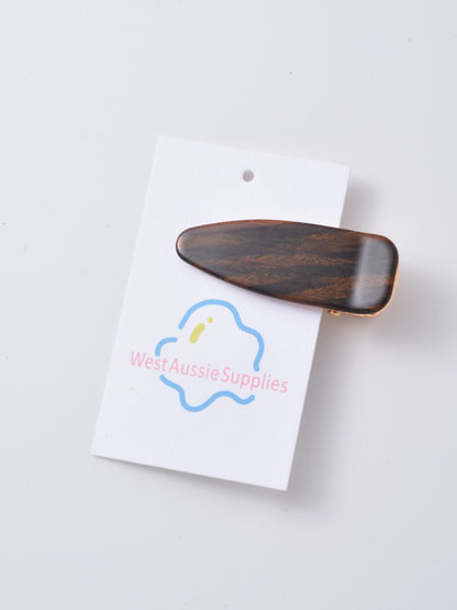 Beau - Woodgrain Colorful Triangle Hair Clip