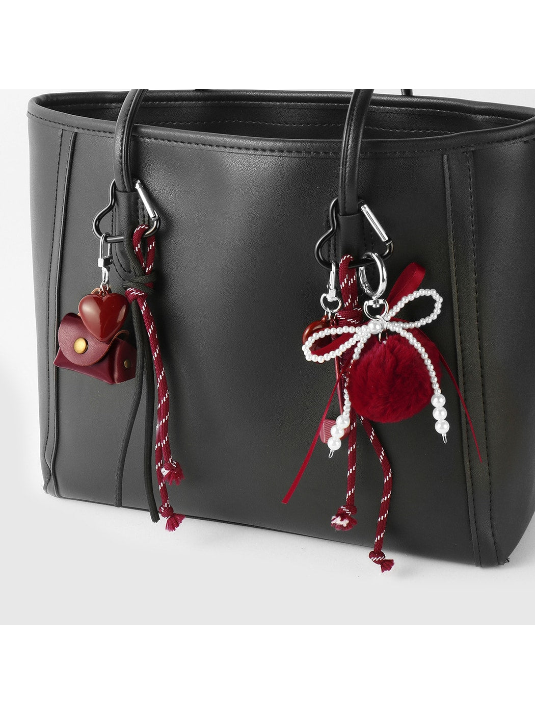 Keypus - Y2K Bow Heart Keychain Bag Charm Keychain