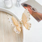 Top view of two tier butterfly claw clip showing symmetrical wing shape