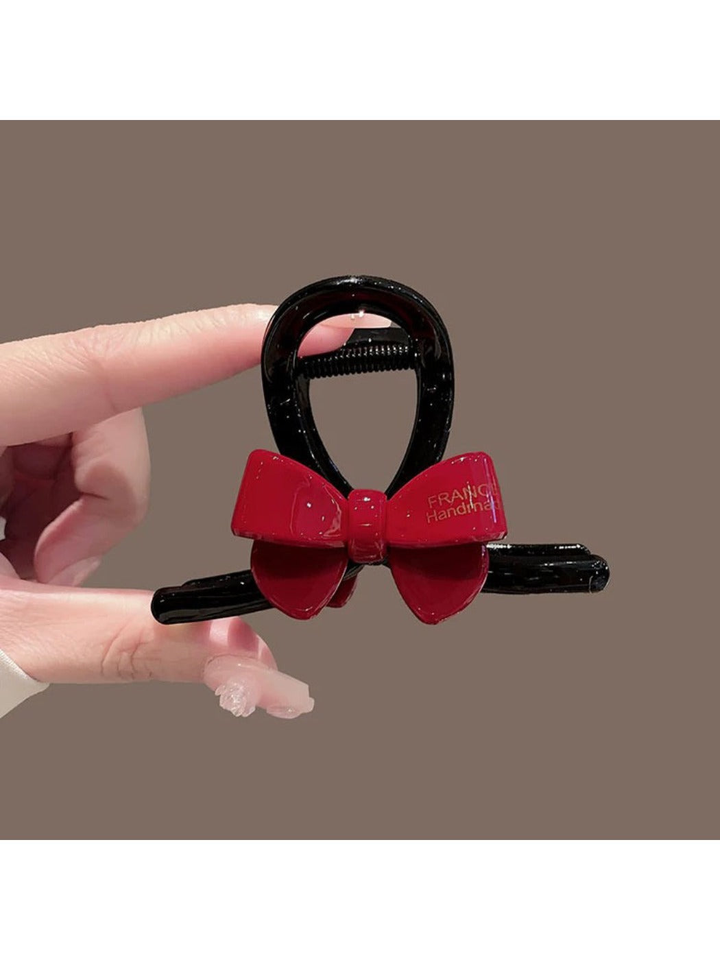 Beau - Simple Red Bow Hair Clip
