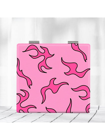 Mirroray - Pink Lightning Pattern Folding Makeup Mirror