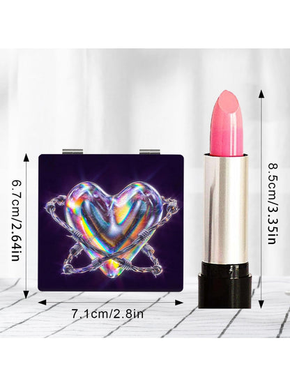 Mirroray - Heart Design Portable Folding Makeup Mirror