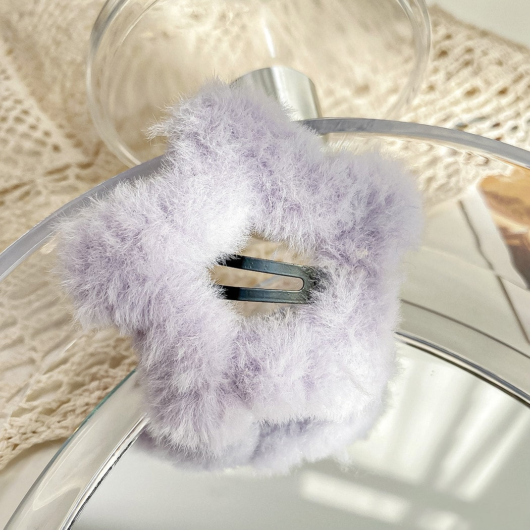 Beau - Plush Openwork Star Shape Hair Clip Set