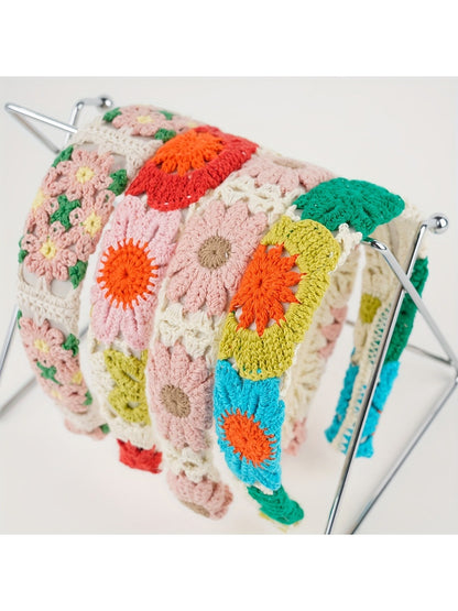 Gifty - Colorful Flower Wide Headband