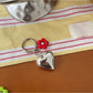 Keypus - Alloy Heart and Flower Bag Hanging Keychain
