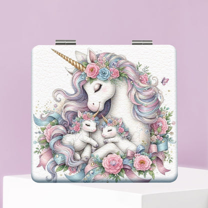 Mirroray - Unicorn Print Foldable Pocket Makeup Mirror