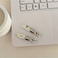 Beau - Alloy Floral Detail Snap Hair Clip