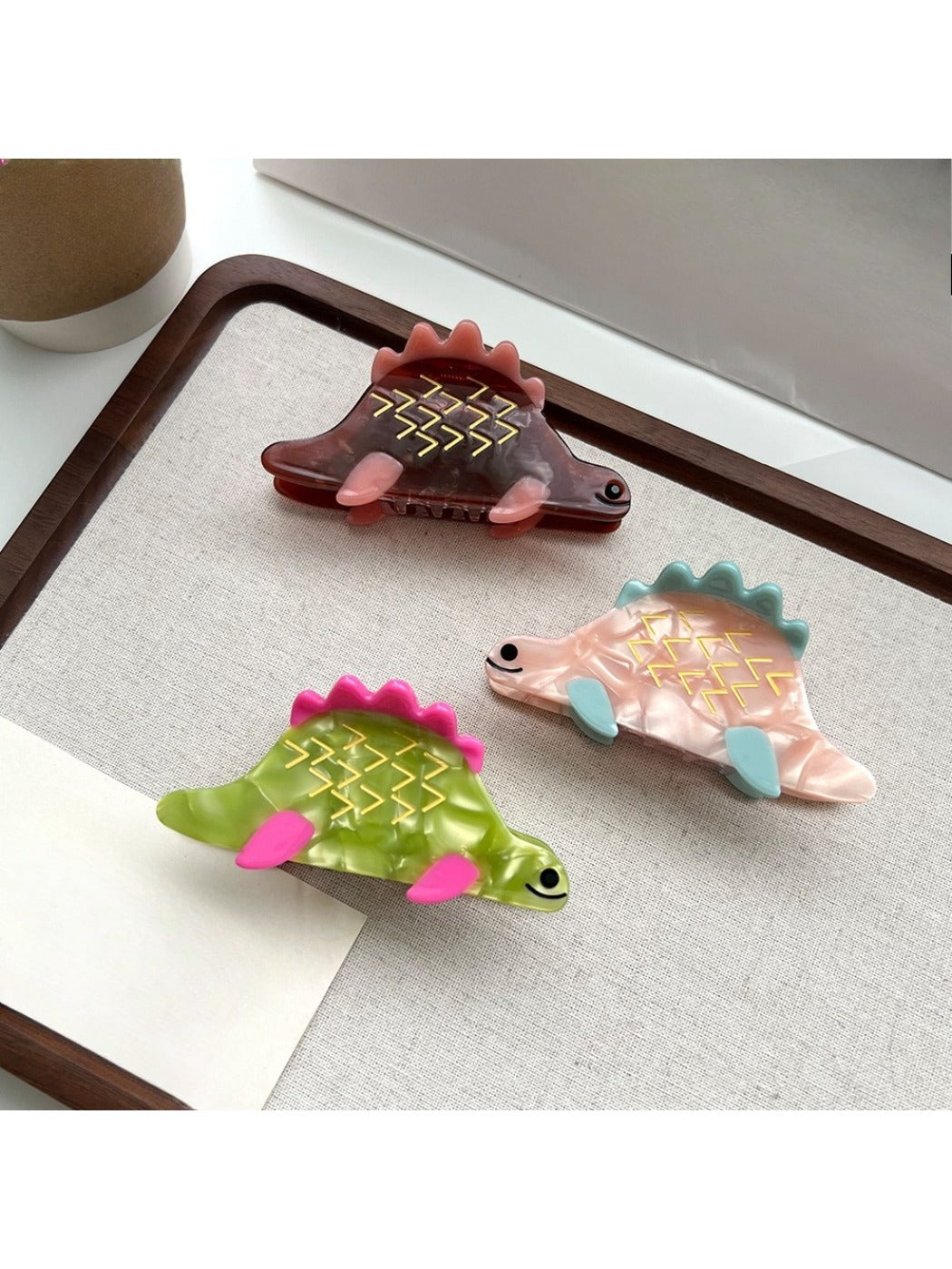 Beau - Three-Color Dinosaur Hair Clip