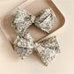 Beau - Floral Bow Spring Fabric Hair Clip