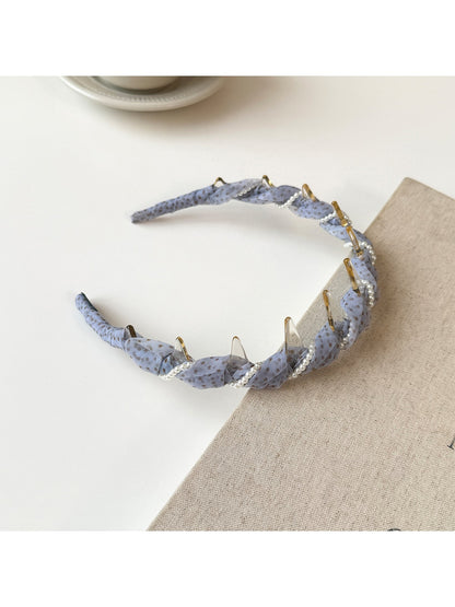 Gifty - Polka Dot Mesh Wrapped Geometric Headband