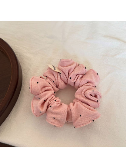 Gifty - Rounded Polka Dot Polyester Fashion Scrunchie