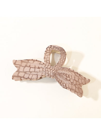 Beau - Vintage Leopard Print Bow Claw Clip