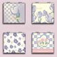 Mirroray Simple Tulip Patterned Square Vanity Face Mirror with simple tulip pattern and floral design