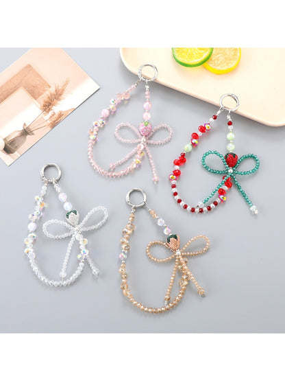 Keypus - Sparkling Strawberry Bow Keychain