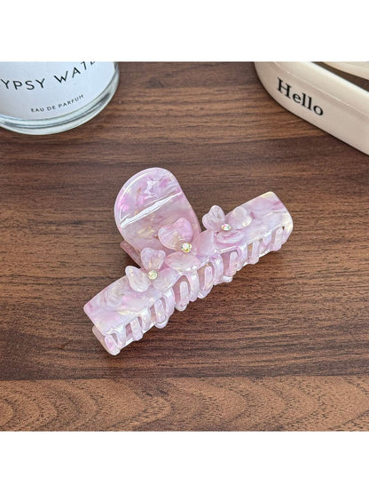 Beau - Acetate Hair Claw Clip with Flower Design