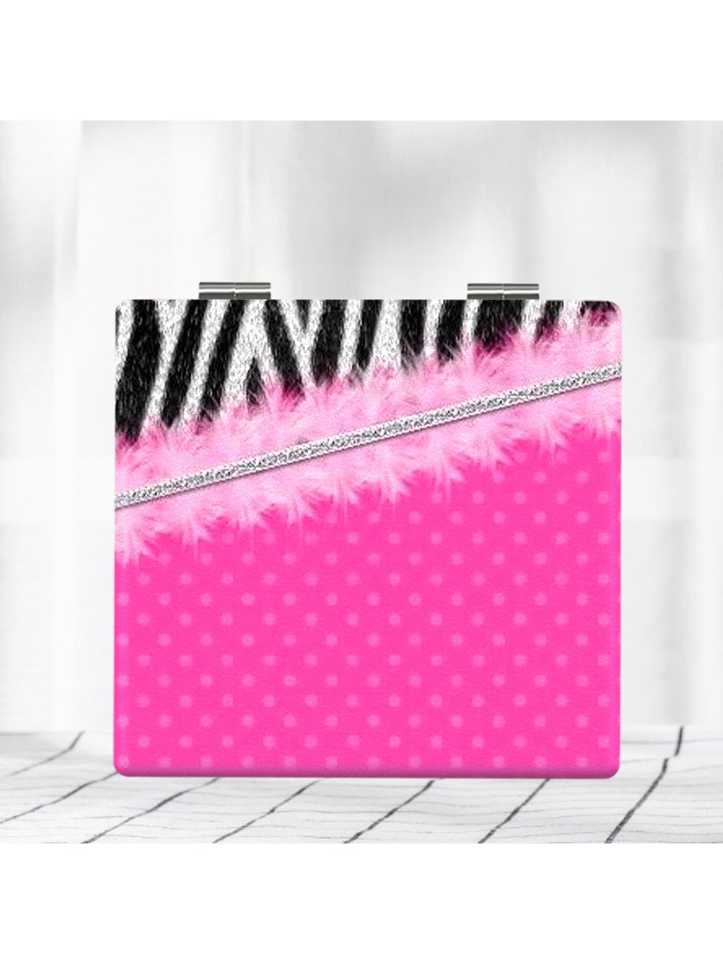Mirroray - Y2K Style PU Leather Folding Mirror