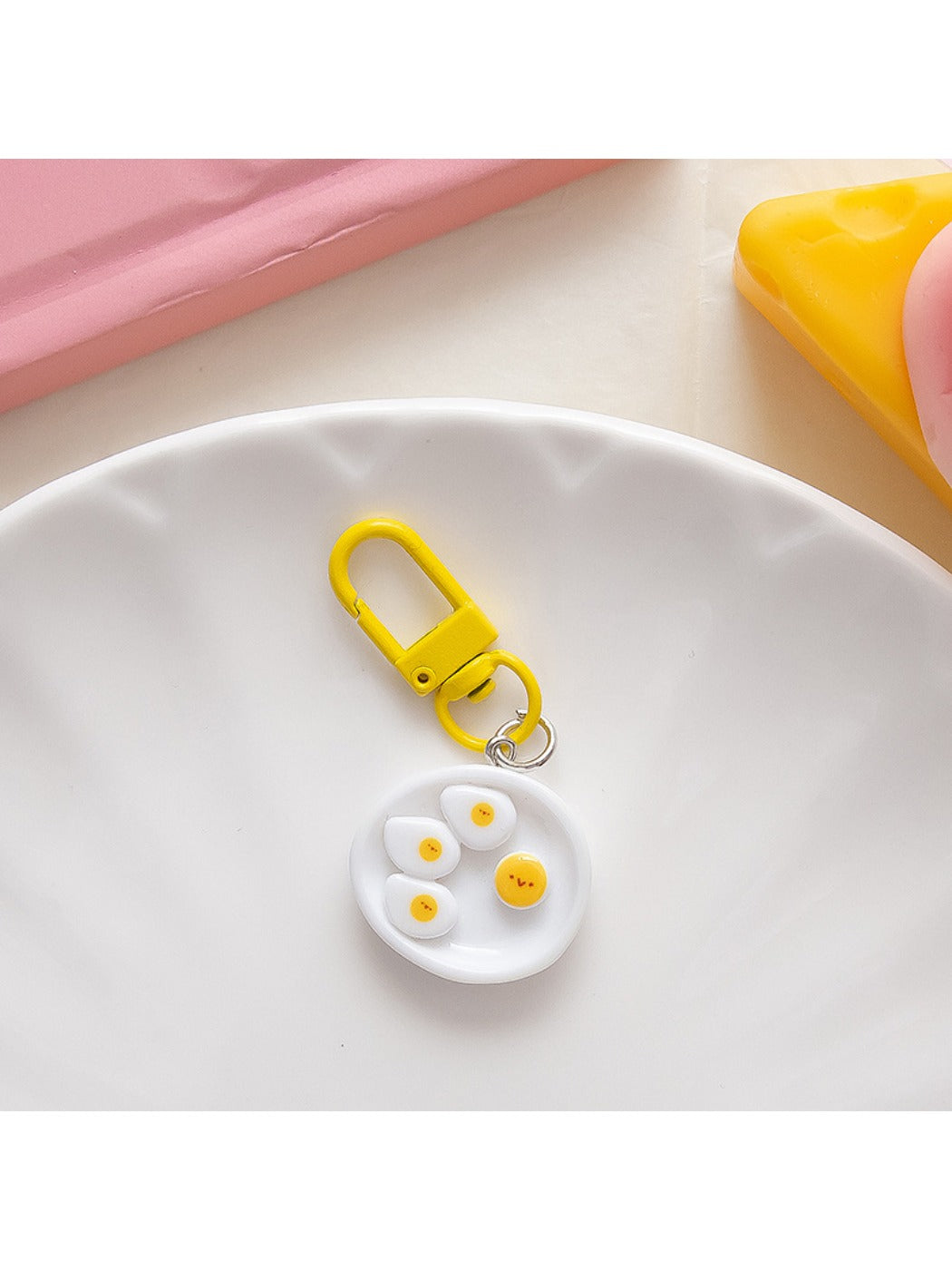 Keypus - Cute Breakfast Plate Pendant Keychain