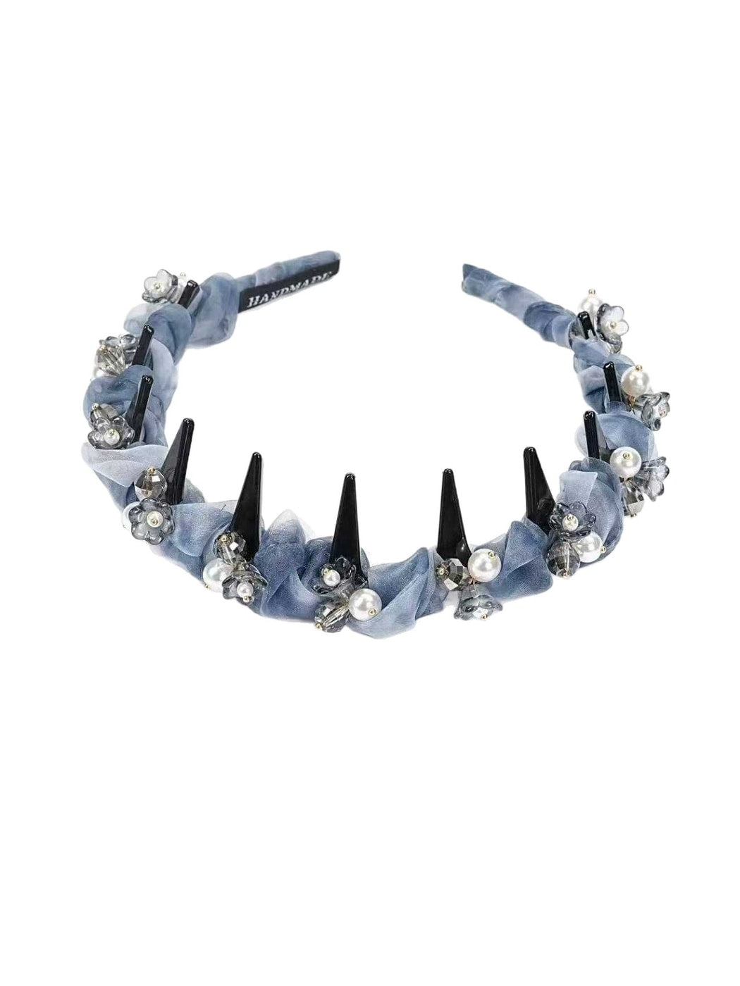 Gifty - Polyester Wrapped Beaded Teeth Headband