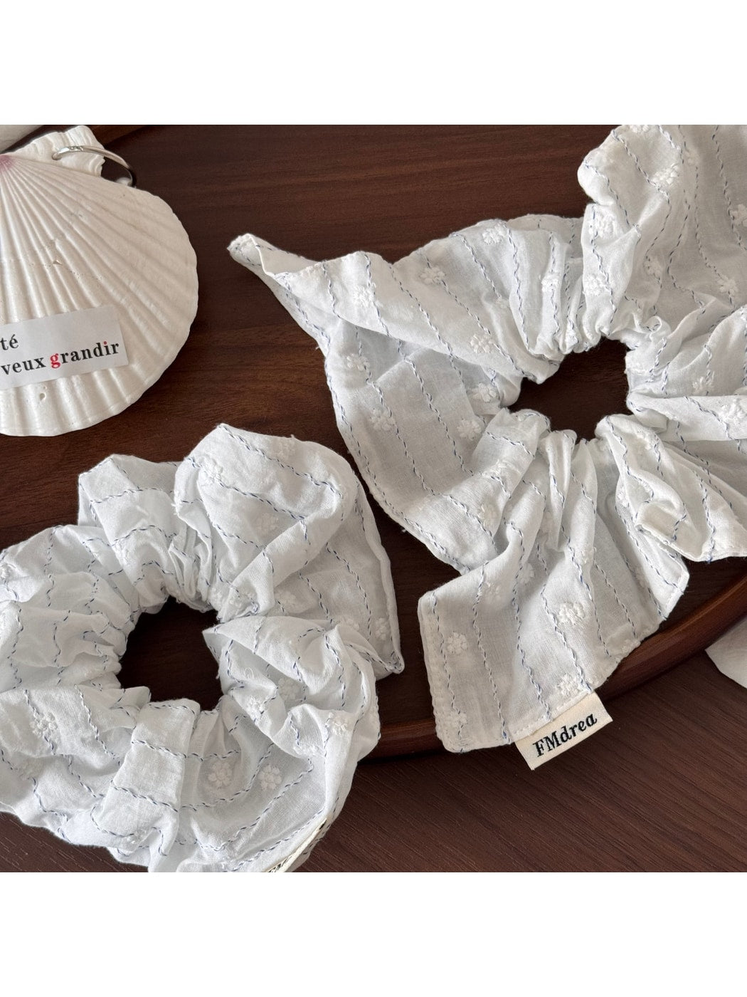 Gifty - Textured Pleated Polyester Fabric Scrunchie