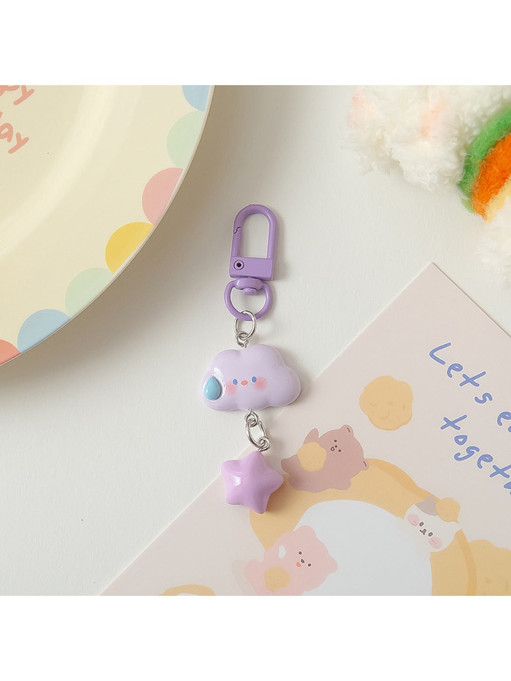 Keypus - Quirky Cloud Colorful Star Keychain