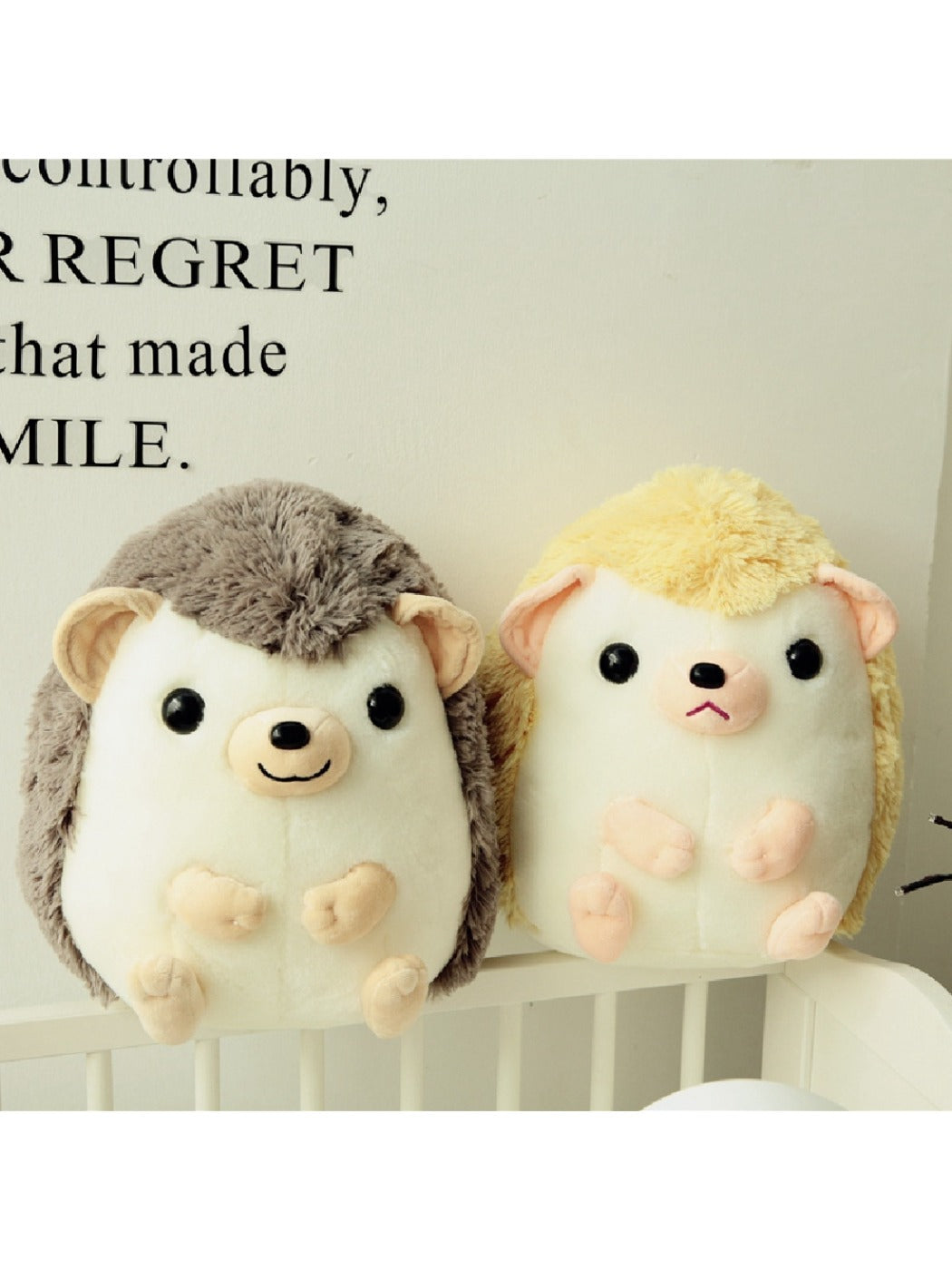 Adorable Round Hedgehog Plush Toy Cute Soft Stuffed Animal Doll Gift for Kids Stress Relief