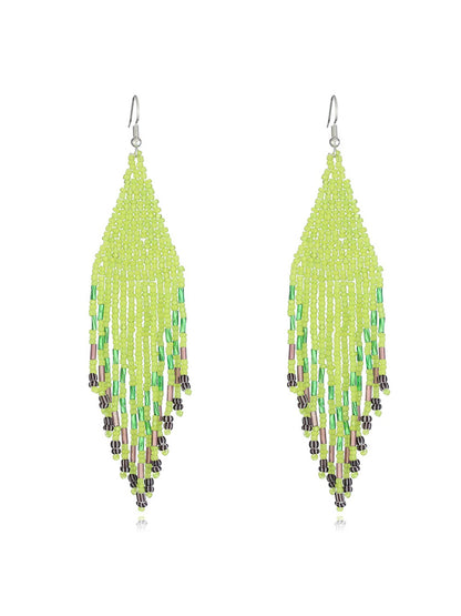 Earedge - Seed Bead Fringe Earrings