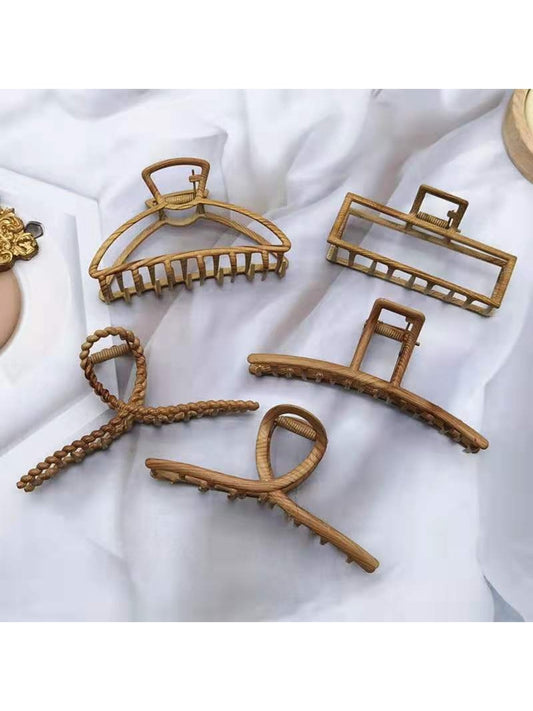 Beau - Cross Loop Alloy Geometric Hair Claw Clip