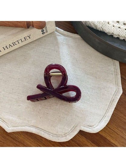 Beau - Elegant Solid Color Curved Claw Clip