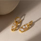 Earedge - White Interlocking Hoop Earrings
